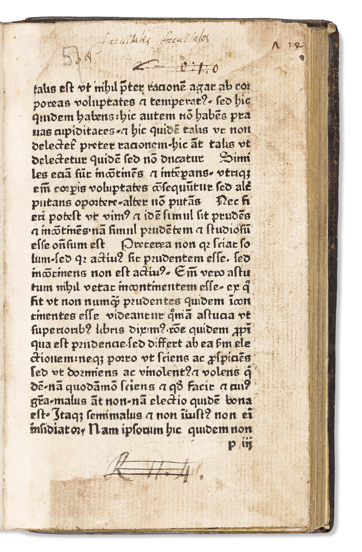 Velleius Paterculuss Animadversionibus. [Together with] three leaves from Aristotles Libri Ethicorum printed in Oxford, 1479.